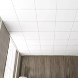 12x Smooth Drop Ceiling Tile 2ft x 2ft PVC Ceiling Panel - Top-Down View
