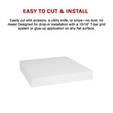 12x Smooth Drop Ceiling Tile 2ft x 2ft PVC Ceiling Panel