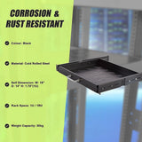 Sliding Rack Server Shelf 1U 19" 4 Post Mount ??Adjustable 15" to 22" Rack Tray