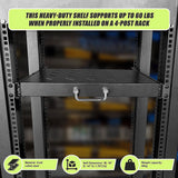 Sliding Rack Server Shelf 1U 19" 4 Post Mount ??Adjustable 15" to 22" Rack Tray