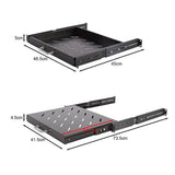 Sliding Rack Server Shelf 1U 19" 4 Post Mount ??Adjustable 15" to 22" Rack Tray