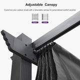 3x4M Aluminium Pergola Marquee with Retractable Roof – Garden Canopy - Top-Down View