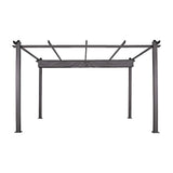 3x4M Aluminium Pergola Marquee with Retractable Roof – Garden Canopy - Rear View