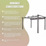 3x4M Aluminium Pergola Marquee with Retractable Roof – Garden Canopy - Extra Image