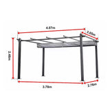 3x4M Aluminium Pergola Marquee with Retractable Roof – Garden Canopy - Extra Image