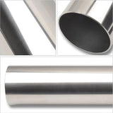 Universal 76mm Stainless Steel Exhaust Intake Pipe Polished Fitting - Rear View