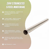 Universal 76mm Stainless Steel Exhaust Intake Pipe Polished Fitting - Extra Image