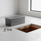 Underfloor Concealed Safe with Key – Heavy Duty Hidden Floor Security Box - Front View