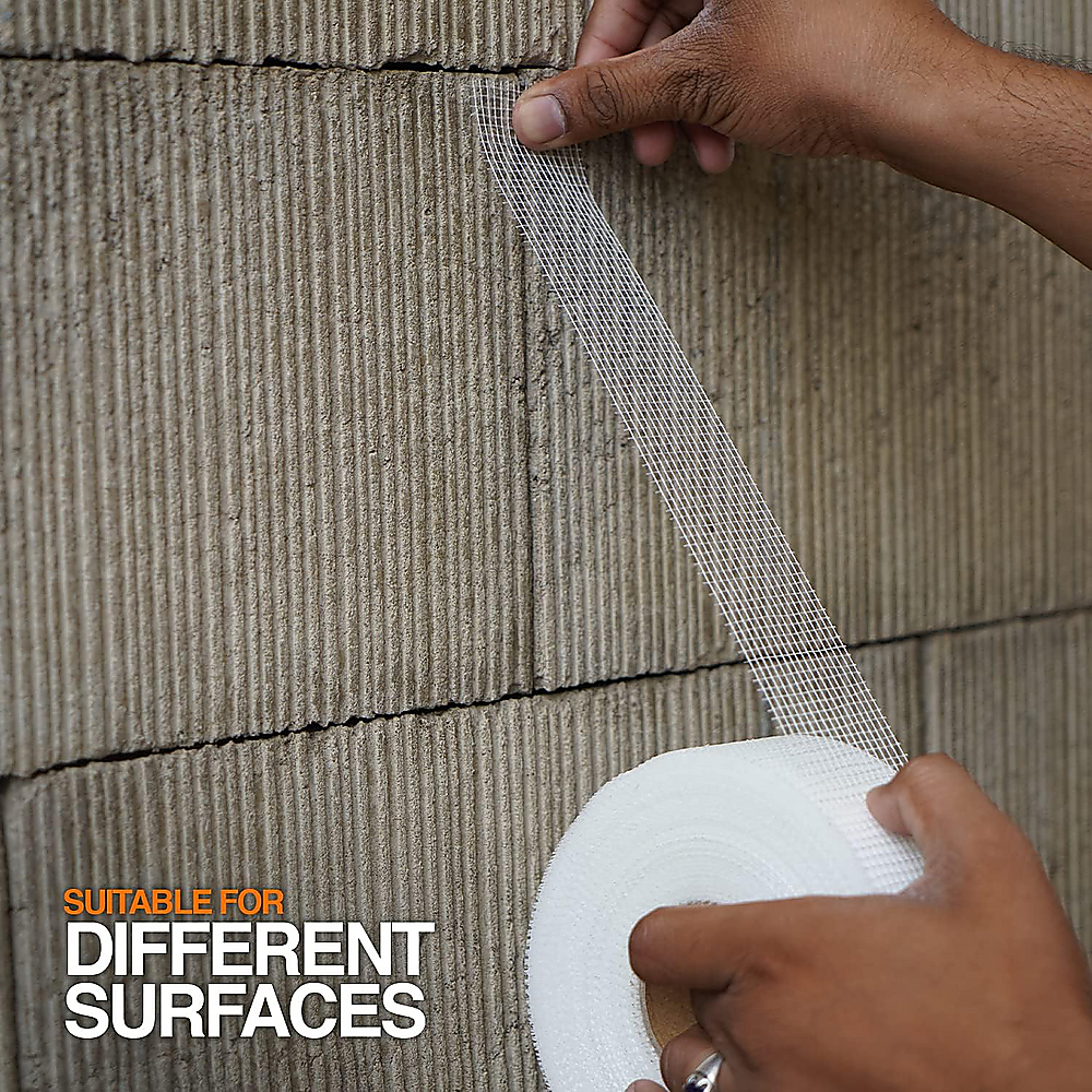 24-Pack Fibreglass Plasterboard Joint Tapes – 50mm x 90m Self-Adhesive Drywall Mesh Rolls