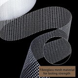 24-Pack Fibreglass Plasterboard Joint Tapes – 50mm x 90m Self-Adhesive Drywall Mesh Rolls - Low Angle