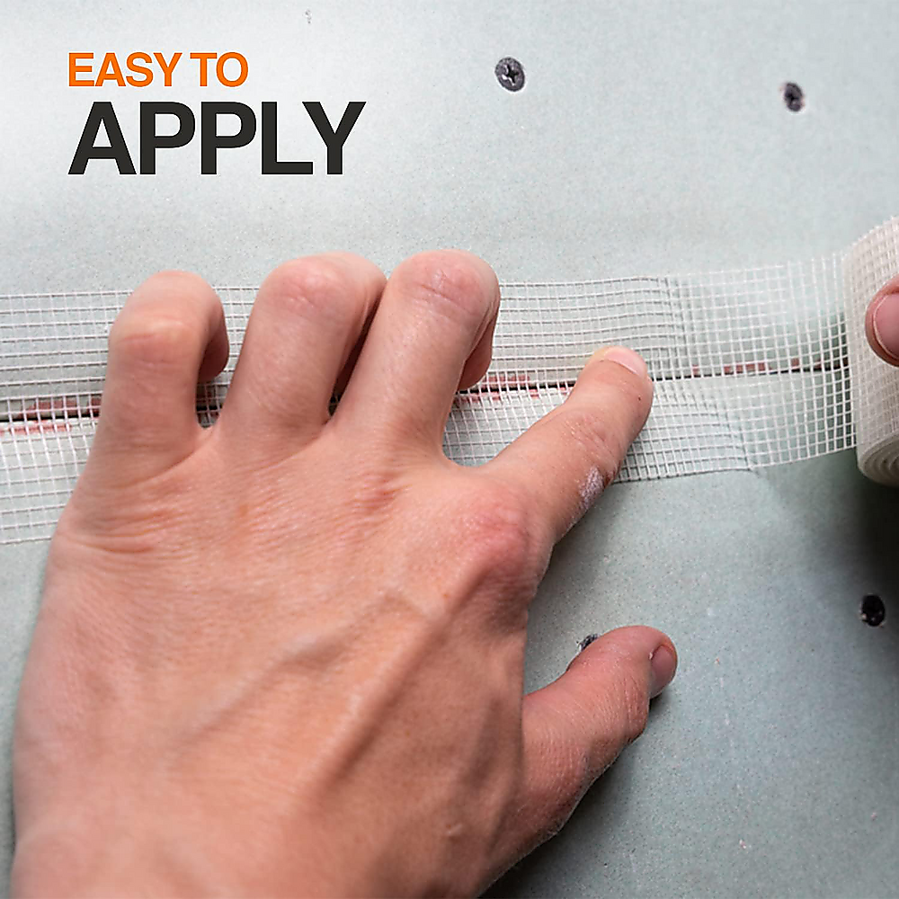 24-Pack Fibreglass Plasterboard Joint Tapes – 50mm x 90m Self-Adhesive Drywall Mesh Rolls