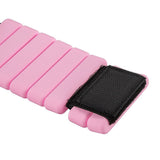 2-Piece Ankle & Wrist Weights – 2kg Pair Adjustable Workout Bangles (Pink) - Top-Down View