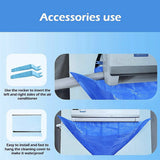 Waterproof AC Cleaning Cover Bag Kit – Leakproof Wash Bag for Wall Units - Rear View