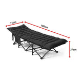 Camping Bed Elevated Cot with Mattress Foldable Outdoor Adult Sleeping