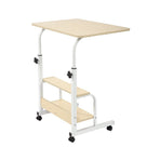 Height Adjustable Rolling Overbed Table 60cm Mobile Computer Desk