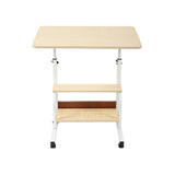 Height Adjustable Rolling Overbed Table 60cm Mobile Computer Desk - Top-Down View
