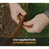 60cm Steel Garden Tree Ring with Spikes – Heavy-Duty Root Barrier & Edging - Low Angle