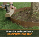 60cm Steel Garden Tree Ring with Spikes – Heavy-Duty Root Barrier & Edging - Extra Image
