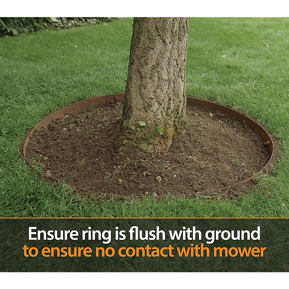 60cm Steel Garden Tree Ring with Spikes – Heavy-Duty Root Barrier & Edging