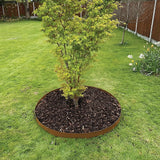 60cm Steel Garden Tree Ring with Spikes – Heavy-Duty Root Barrier & Edging