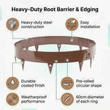 60cm Steel Garden Tree Ring with Spikes – Heavy-Duty Root Barrier & Edging