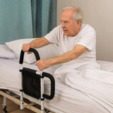 Adjustable Bed Rail – Bedside Handle with Storage Pocket & Safety Strap