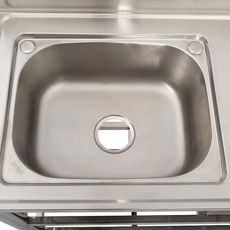 Freestanding Stainless Steel Kitchen Sink 120x50x79cm – Commercial Utility Wash Basin, image 11