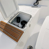 606 x 353mm White Boat Access Hatch – Marine Deck Inspection Lid for Boat, Yacht & RV Use - 45-Degree Angle