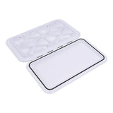 606 x 353mm White Boat Access Hatch – Marine Deck Inspection Lid for Boat, Yacht & RV Use - Rear View