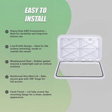 606 x 353mm White Boat Access Hatch – Marine Deck Inspection Lid for Boat, Yacht & RV Use - Extra Image