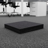 5m² Black Carpet Tiles Set – Commercial & Domestic Flooring for Office, Retail, Home - Front View