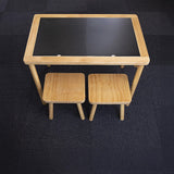 5m² Black Carpet Tiles Set – Commercial & Domestic Flooring for Office, Retail, Home - Low Angle