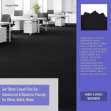 5m² Black Carpet Tiles Set – Commercial & Domestic Flooring for Office, Retail, Home