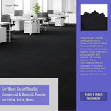 5m² Black Carpet Tiles Set – Commercial & Domestic Flooring for Office, Retail, Home - Extra Image