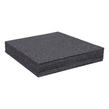 5m² Dark Grey Carpet Tiles Set – Commercial & Domestic Flooring for Office, Retail, Home - 45-Degree Angle