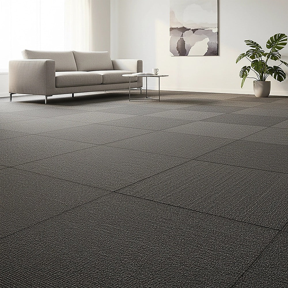 5m² Dark Grey Carpet Tiles Set – Commercial & Domestic Flooring for Office, Retail, Home