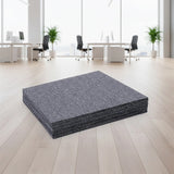 5m² Light Grey Carpet Tiles Set – Commercial & Domestic Flooring for Office, Retail, Home - Front View