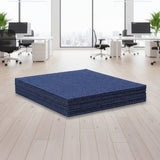5m² Blue Carpet Tiles Set – Commercial & Domestic Flooring for Office, Retail, Home - Front View
