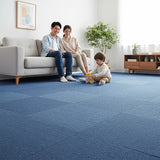 5m² Blue Carpet Tiles Set – Commercial & Domestic Flooring for Office, Retail, Home - 45-Degree Angle