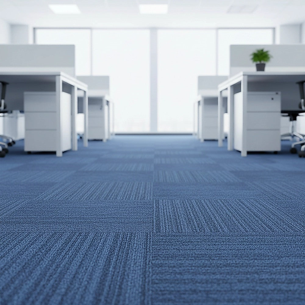 5m² Blue Carpet Tiles Set – Commercial & Domestic Flooring for Office, Retail, Home