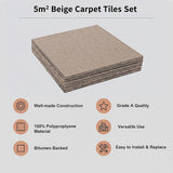 5m² Beige Carpet Tiles Set – Commercial & Domestic Flooring for Office, Retail, Home - Extra Image