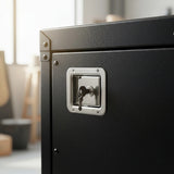 4 x Toolbox Lock Steel Paddle Handles – Heavy Duty Trailer Door Latch Set for Ute & Tool Cabinets - Rear View