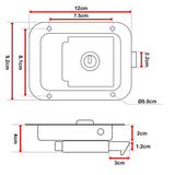 4 x Toolbox Lock Steel Paddle Handles – Heavy Duty Trailer Door Latch Set for Ute & Tool Cabinets