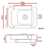 4 x Toolbox Lock Steel Paddle Handles – Heavy Duty Trailer Door Latch Set for Ute & Tool Cabinets - Extra Image