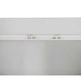 4 Door White Wardrobe Cabinet – Hanging Rail, Shelves & Black Handles