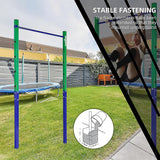 Single Outdoor Pull-Up Bar – Height Adjustable Gymnastics & Fitness Bar - Side View