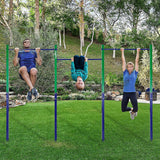 Triple Outdoor Pull-Up Bar – Height Adjustable Gymnastics & Fitness Bar - Front View