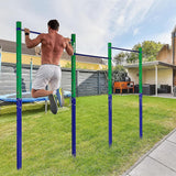 Triple Outdoor Pull-Up Bar – Height Adjustable Gymnastics & Fitness Bar - 45-Degree Angle