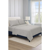 Queen Bed Sheet Set – 1800 Series Microfiber, Deep Pocket, Soft & Breathable, Grey - Side View