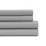 Queen Bed Sheet Set – 1800 Series Microfiber, Deep Pocket, Soft & Breathable, Grey - Top-Down View